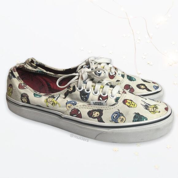 VANS x Marvel Avengers Heads Comic Print Low Top Skate Shoes Sneakers - Picture 1 of 13